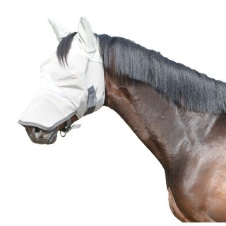 EQuest Fliegenmaske mit Nasenschutz grey S (Pony)