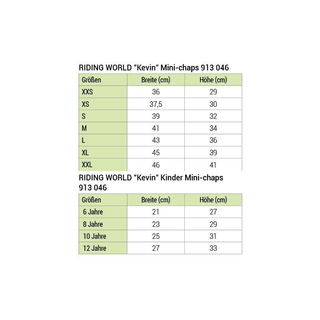 Ekkia RIDING WORLD Kevin Mini Chaps GR. XXS