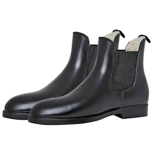 HKM Jodhpur-Gummistiefellette soft mit Teddyfutter Winter-Reitstiefelette schwarz Gr. 30
