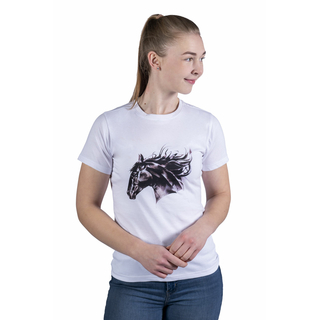 HKM T-Shirt Dark HorseT-Shirt mit Motiv kurzarm Farbe white S