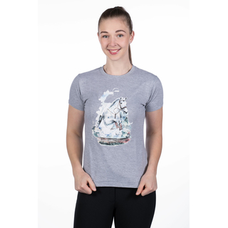 HKM T-Shirt Jan Knster Sydney mit Motiv kurzarm Farbe hellgrau melange